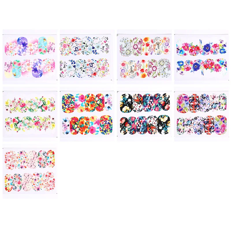 Переводные наклейки для ногтей 25 шт. Набор стикеров с узорами дизайн ногтей|nail water