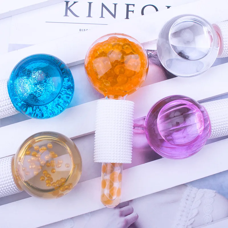 

1 Pcs Face Massage Ice Ball Sticks Face-lift Skincare Glass Wave Balls Beauty Thin Face Massager Facial Shaping Home Use Device