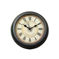 1pc vintage table clock adornment creative table clock crafts decor mute wall hanging alarm clock delicate time display clock or