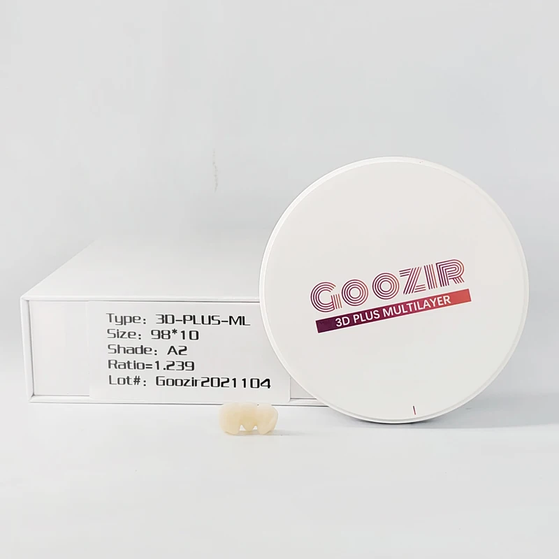 Высокое качество CE/ISO Dental 3D Pro многослойный циркониевый блок прозрачный 43-57% |