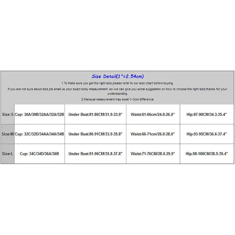 

Bikini Women Bikini Set Swimwear Push-up Padded Solid Bra Swimsuit Beachwear