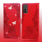 Роскошный блестящий чехол для Honor 10X 9X Lite 8C Huawei P40 Lite E P30 Pro, чехол для P Smart Z 2019 2021 Y5 Y7 Y6 2019, кожаный чехол-бумажник