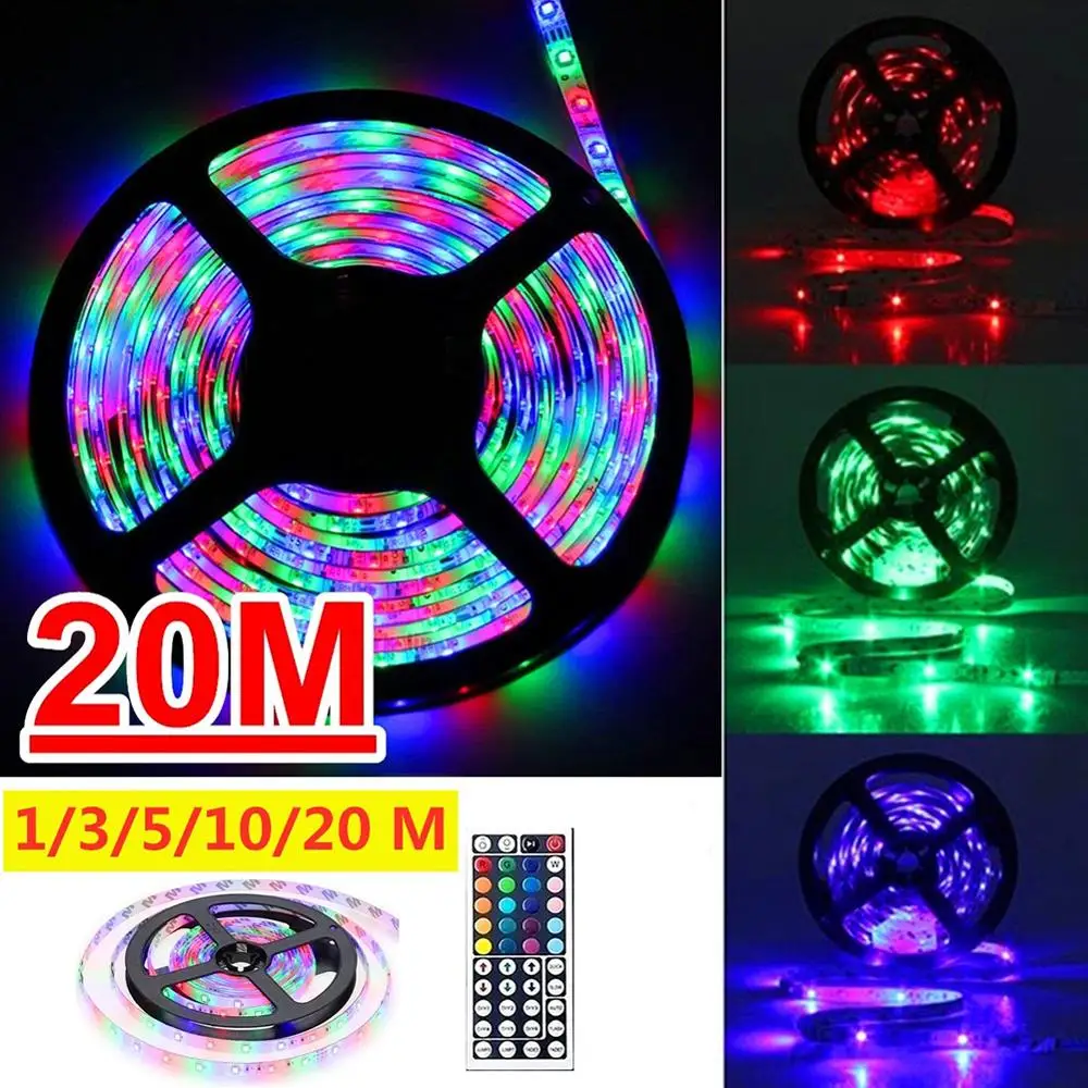 5/10/20 м Светодиодные ленты светильник SMD 3528 RGB лента лампы Винтаж крышка защитный