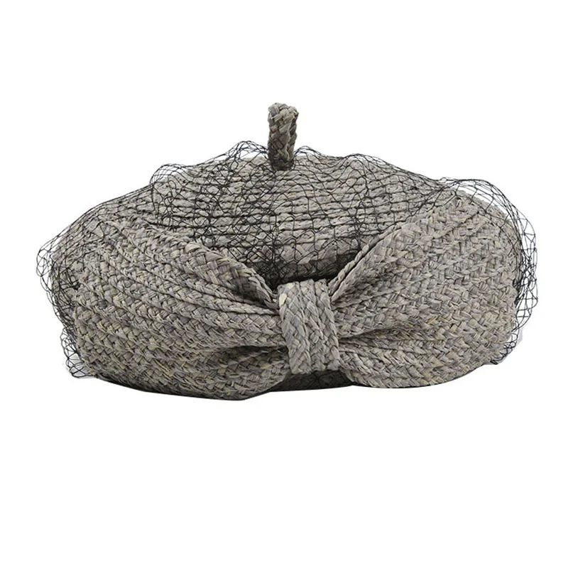 USPOP летние шляпы женские береты из рафии соломы берет сетчатой пряжи с большим