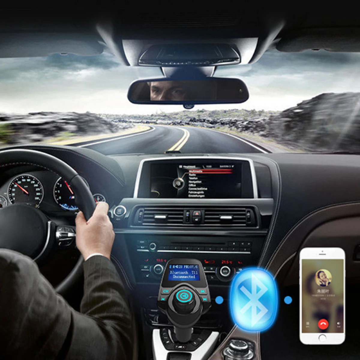 Зарядное устройство XIAOMI кабель громкой связи автомобильный Bluetooth плеер