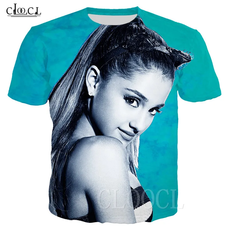 Летняя футболка Ариана Гранде футболки для мальчиков и девочек уличная одежда