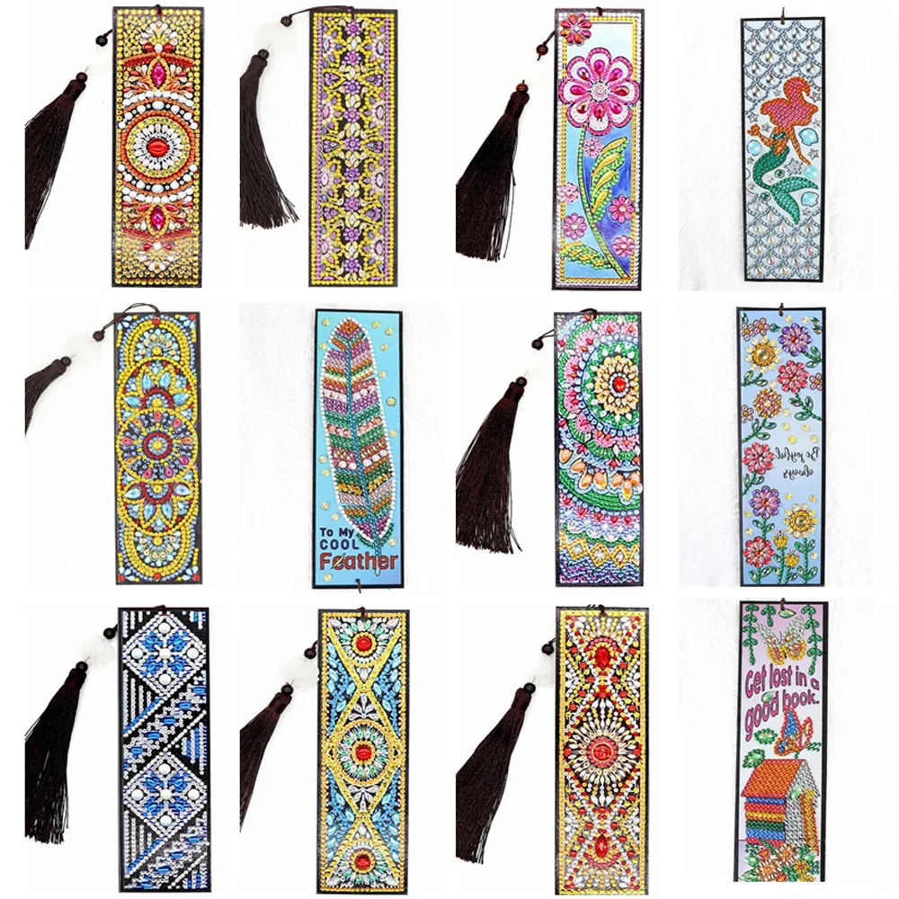 

DIY Закладка 5D алмазная живопись наборы Кристалл Стразы Вышивка с кисточкой Вышивка крестиком Искусство ремесло для книг подарок