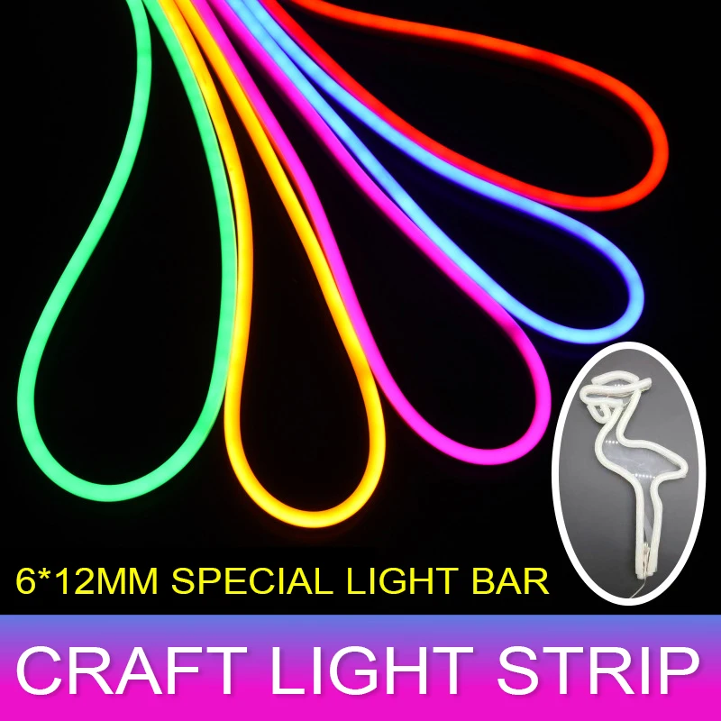 

SMD2835 Flexible LED Strip Waterproof Neon Lights Silicone Tube 1m-5m US Led Light Tape Flexible Lamp Diodecolorful DC 12V