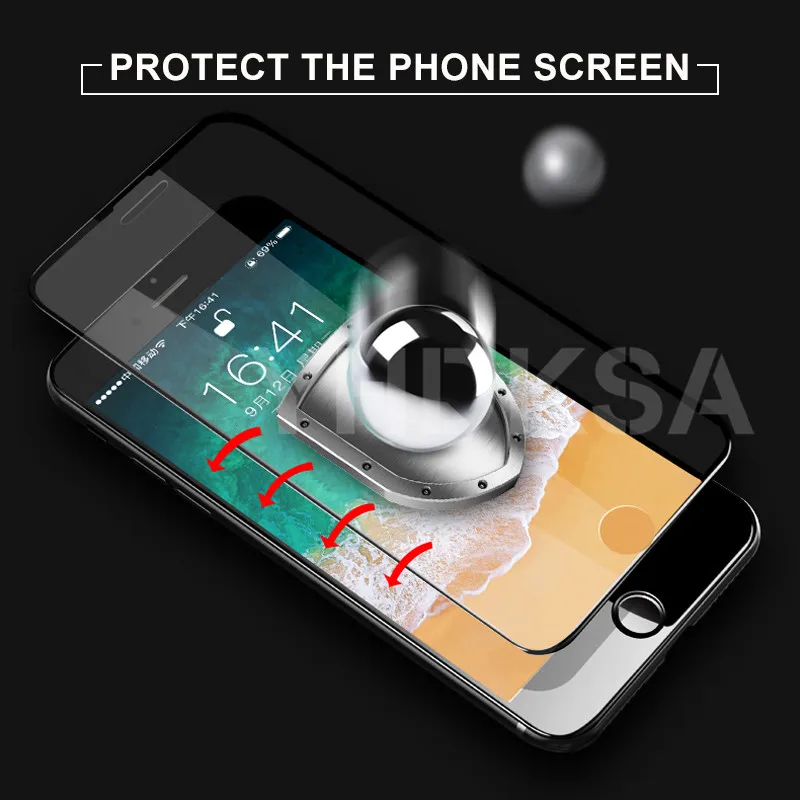 100D изогнутое полное покрытие из закаленного стекла для iPhone 8 7 6 6s Plus Защита экрана для iPhone X XR XS 11 Pro Max защитная пленка