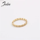 Кольца из нержавеющей стали Joolim с золотистой отделкой с песочным покрытием Kiss Fish, ювелирные изделия 2021