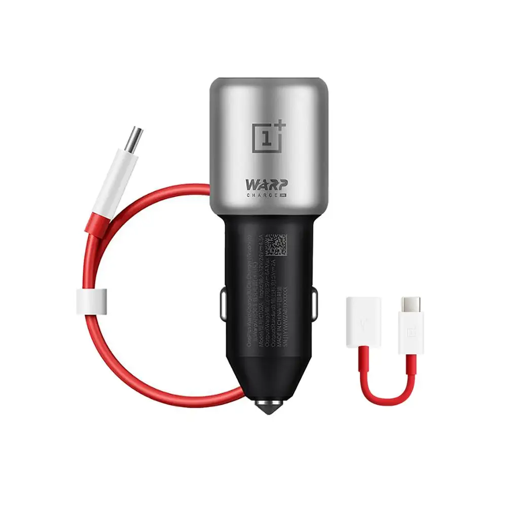 Автомобильное зарядное устройство OnePlus Warp Charge 30 ЕС и Великобритания для 7 Pro / 7T/ 7T