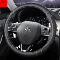 universal leather car steering wheel cover set 38cm for mitsubishi new asx evolution outlander pajero v73 eclipse accessories