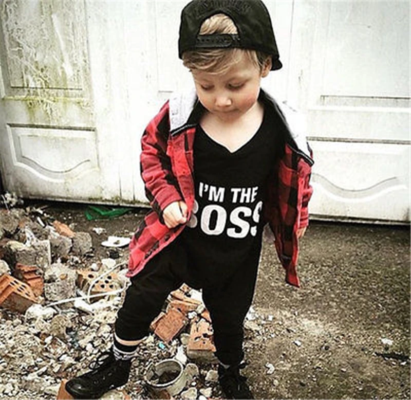 

Baby Boy Girl Black Letter Printed Romper 0-24M Newborn Infant Toddler Casual Cotton Long Sleeve Jumpsuit Playsuit