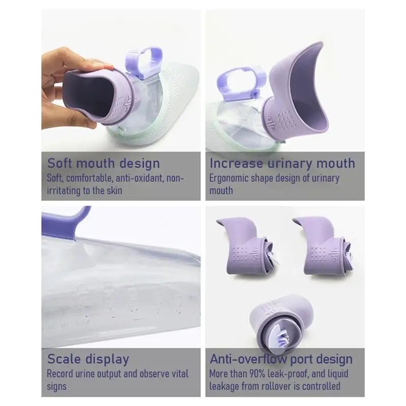 

Портативный мочеприемник для мужчин и женщин, мочеприемник для мужчин, портативный мочеприемник, мочеприемник с защитой от протекания, Туа...