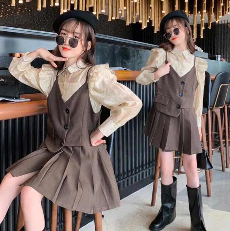 

Комплект детской одежды из 2 предметов: Плиссированное Платье на тонких лямках