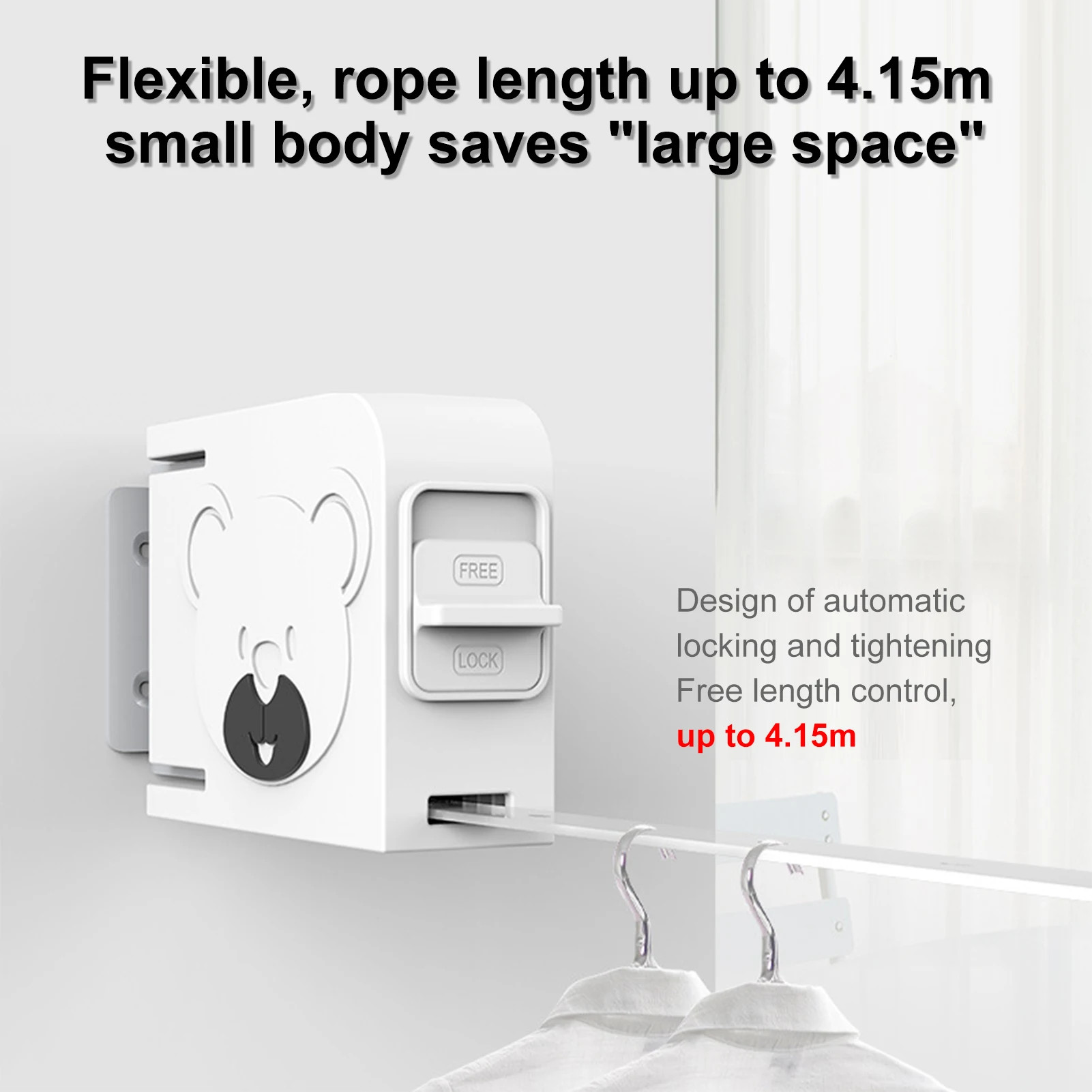 Выдвижная линия для одежды расширенная сушки с 34 шт. подвесным отверстием