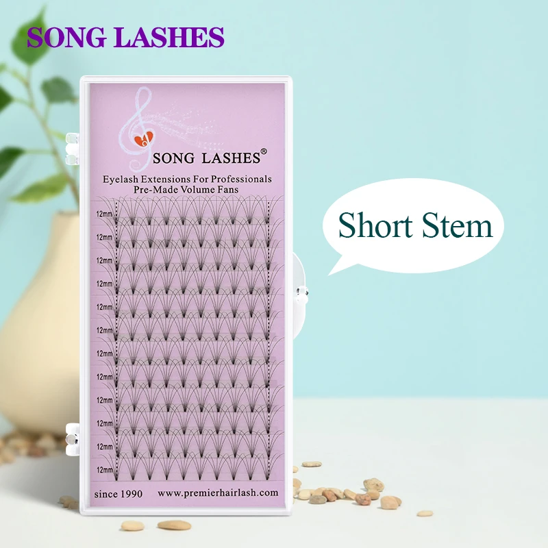 Готовые вееры SONG LASHES для наращивания ресниц короткий стебель готовые объема. |
