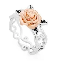 women rose flower carving rings wedding ring classic female jewelry elegant engagement finger ring gifts
