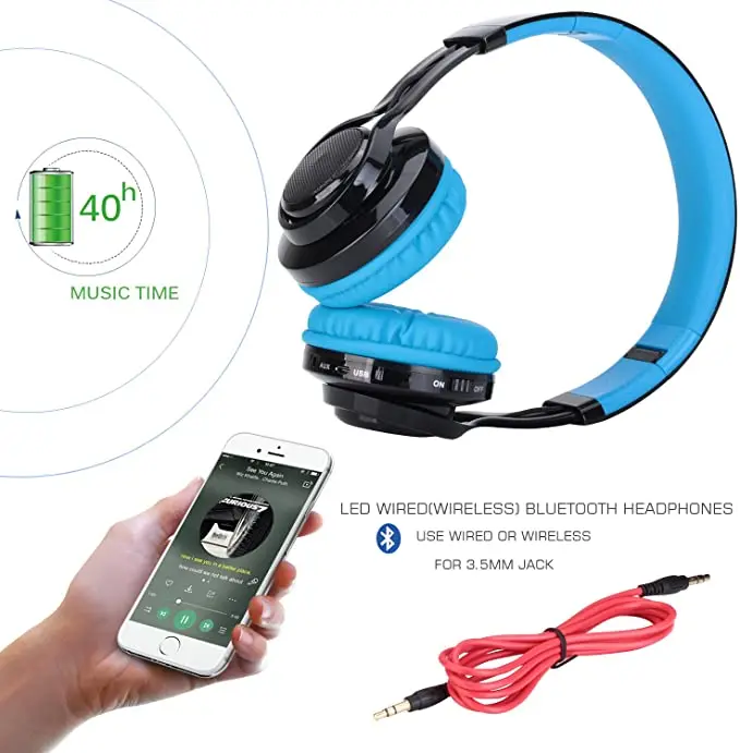 Беспроводная Bluetooth гарнитура Riwbox AB005 складные наушники с микрофоном TF картой FM