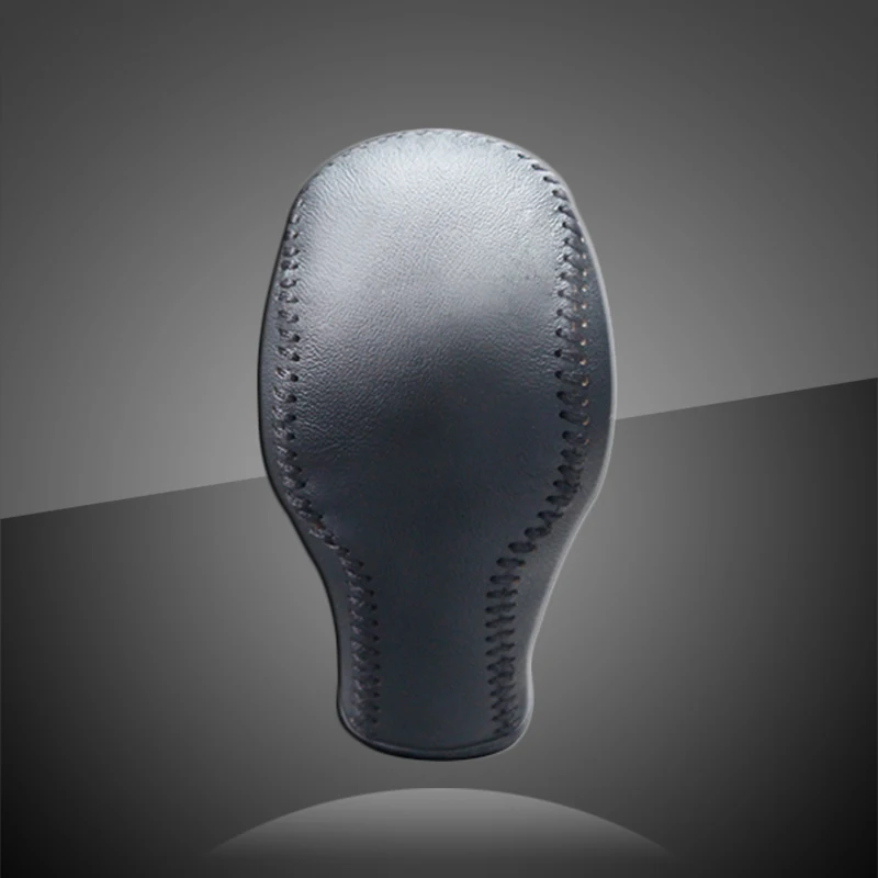 

Genuine Leather Gear Knob Cover For Citroen C-Elysee MT Car Gear Shift Knob Gear Stick Case PPC Auto Gear Shift Collars
