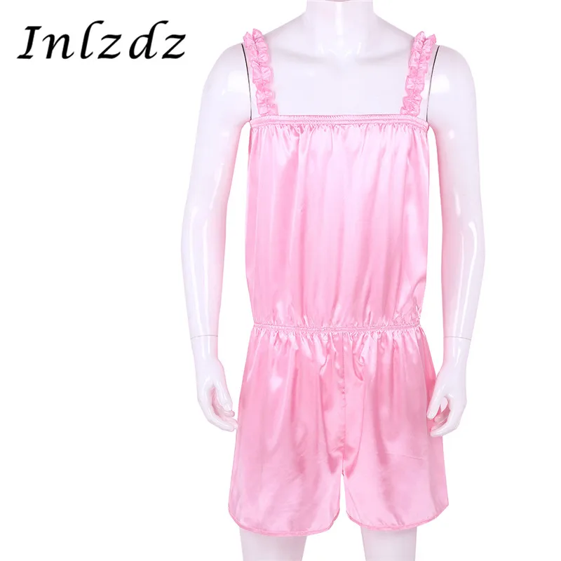 Мужское платье для трансвестита в стиле сатина блестящий Экзотический костюм |