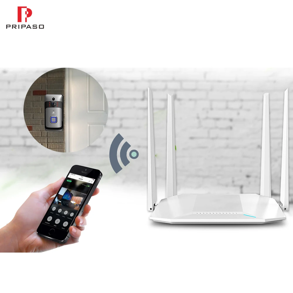 Pripaso дверной телефон звонок камера Smart IP видеодомофон WiFi видео 720P домашняя ИК