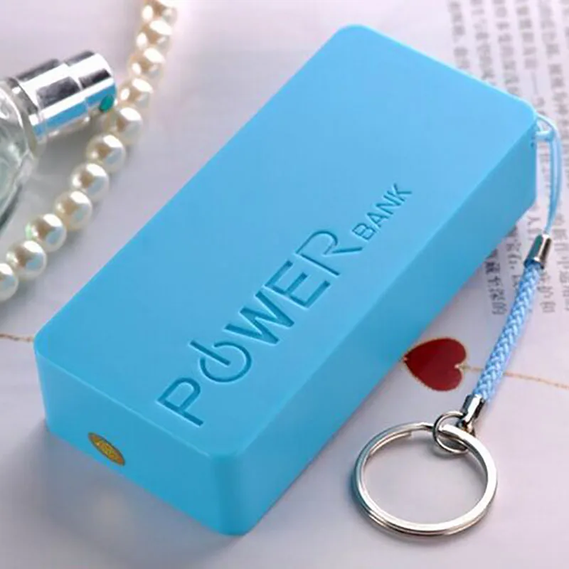 Blue No Battery 2x18650 одиночный USB DIY портативный пластиковый Аккумулятор Внешний Аккумулятор Чехол Коробка Внешний аккумулятор коробка для DIY комплект внешний аккумулятор 18650 5600mAh - Цвет: Blue No Battery