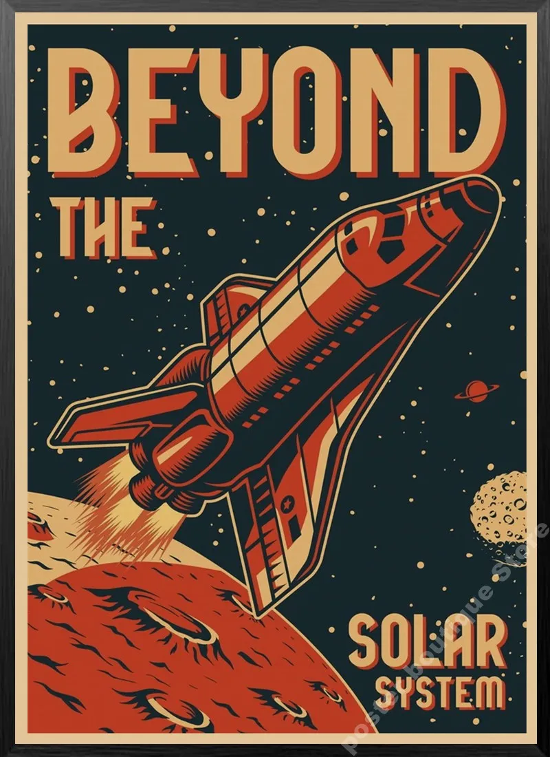 Космическая разведка наклейка для дома искусство картина кафе бара - купить по