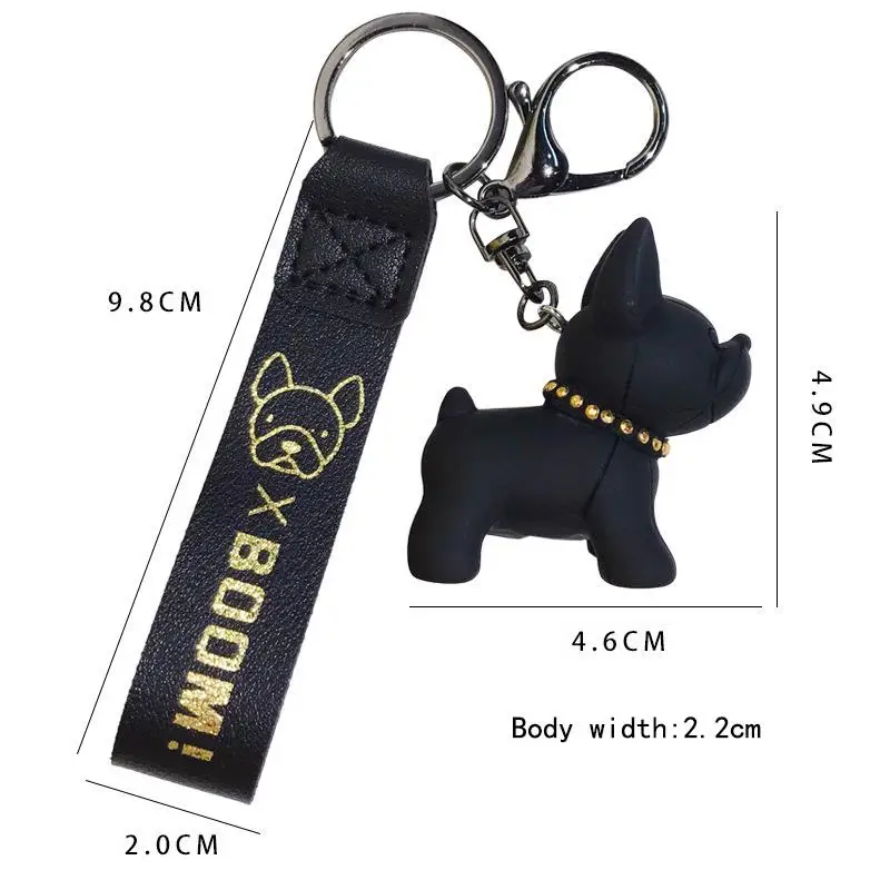 

Bulldog PU Bag Car Keychain Key Ring Beautiful Gifts Hot Sale Party High Quality Trinket Leather New