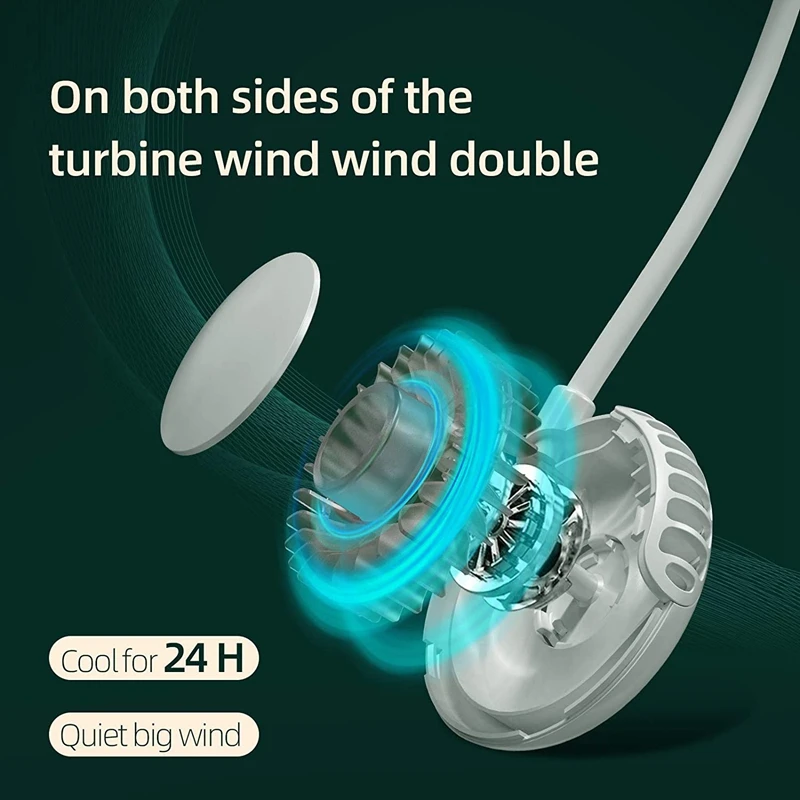 

Bladeless Fan,USB Hand Free Lazy Neckband Hanging for Outdoor Home Travel