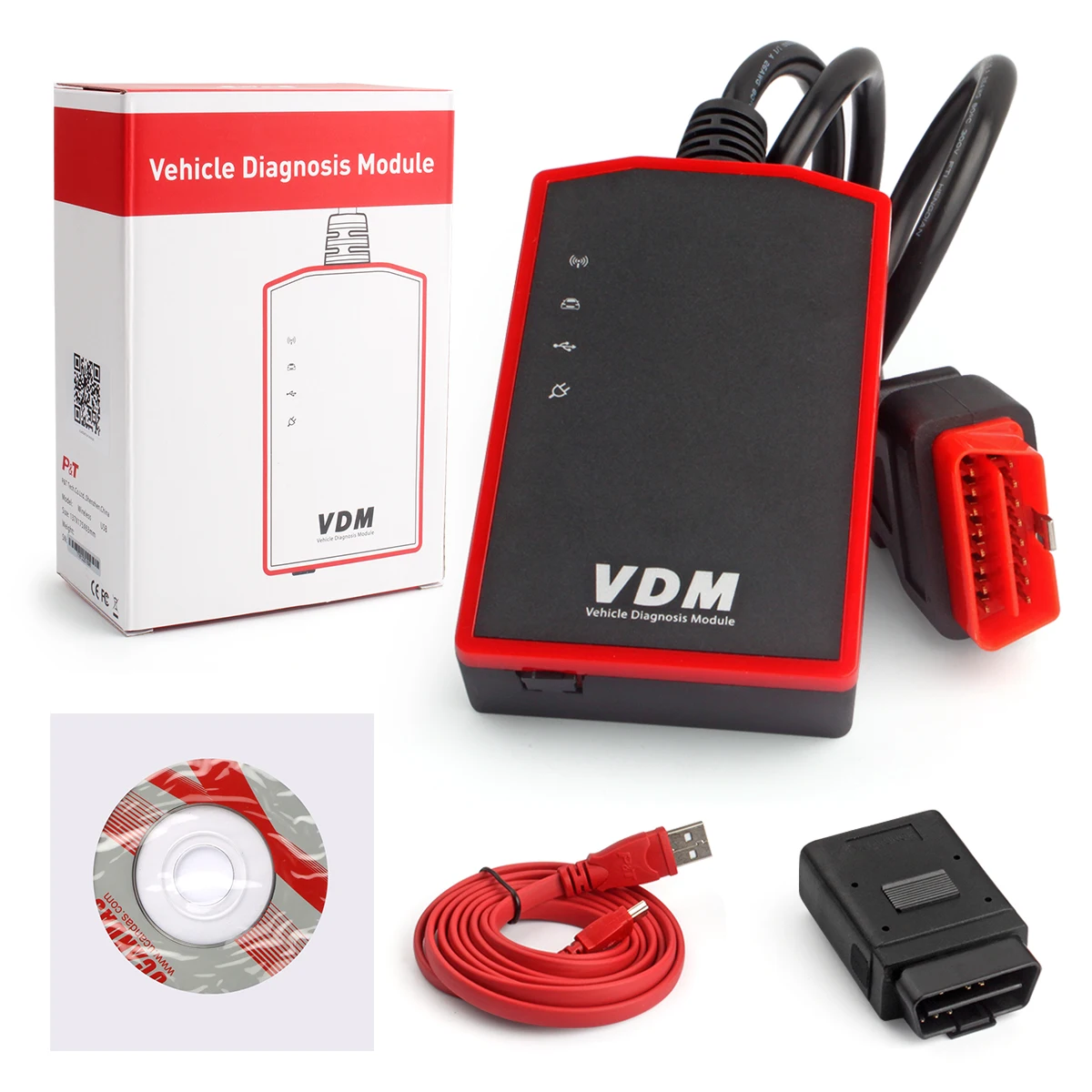 

UCANDAS VDM OBD2 Scanner Diagnostic Tool Full System Code Readers Wifi Engine Check Airbag SRS ECU Initialization ABS Oil Reset