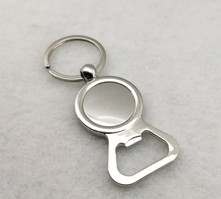 

100pcs/lot DIY Photo Gourd Shaped Metal Beer Bottle Opener Keychain Keyring Opener For Wedding Paryt Gift Wholesale