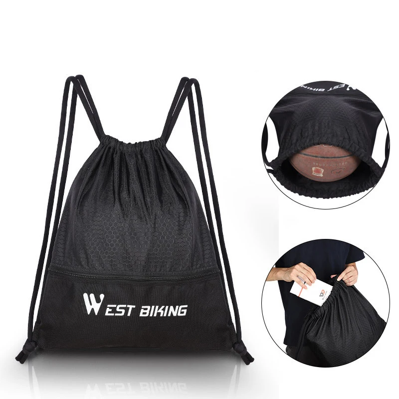 WEST BIKING Outdoor Cycling Breathable Backpack Large Capacity 15L Water Repellent Drawstring Bag Sports 2021 New