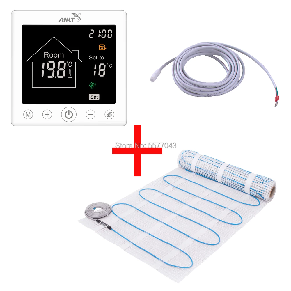 3M2 150 W/M2 напольный нагревательный коврик 0.5mX6m для ванной комнаты 220V 450W с выбором