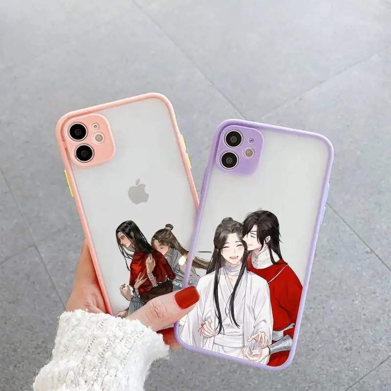 

Chinese style Tian Guan Ci Fu anime Phone Case matte transparent For iphone 7 8 11 12 13 plus mini x xs xr pro max cover