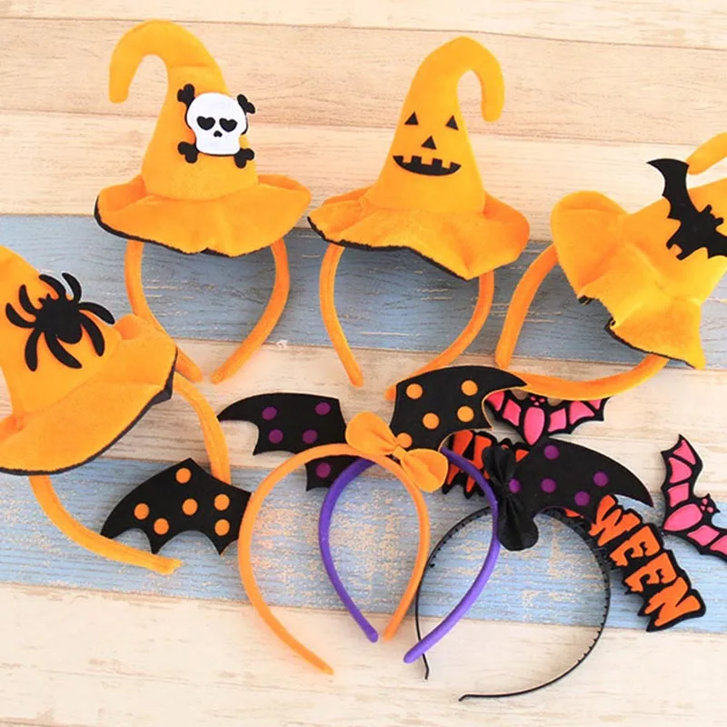 

Ynaayu 1pc Halloween Hairbands Yellow Pumpkin Hair Accessories Bat Boutique Halloween Party Supply