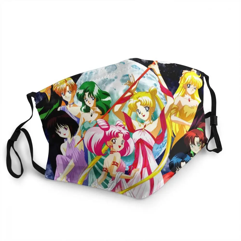 

Sailor-moon Pattern masks, reusable masks, anti-fog and dust masks, protective masks with filters, respirator masks