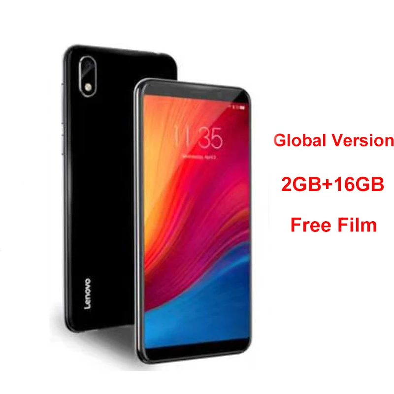 Black Глобальная версия lenovo A5 s A5S 5,45 дюймов HD 18:9 экран 2 Гб 16 Гб MT6761 камера 13 МП смартфон 3000 мАч разблокировка лица телефон - Цвет: Black