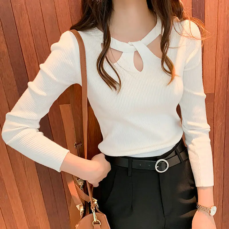 

Top New Fall/Winter Slim Sexy Pullover Soft Glutinous Sweater Women's Slim Bottoming Sweater