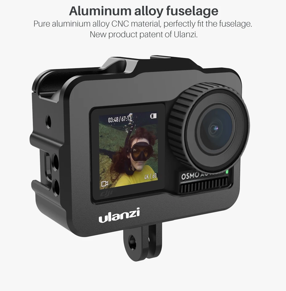 ULANZI OA-1 Алюминиевый металлический видео Крепление-сетка для DJI Osmo экшн-камеры Vlog