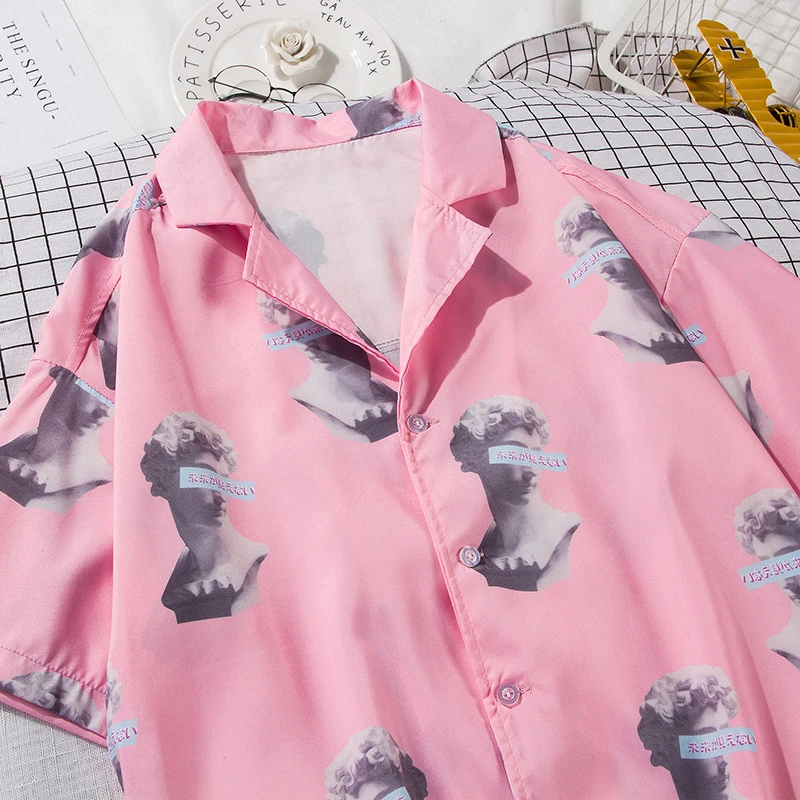 Мужская рубашка Una Reta белая Повседневная футболка с коротким рукавом в стиле