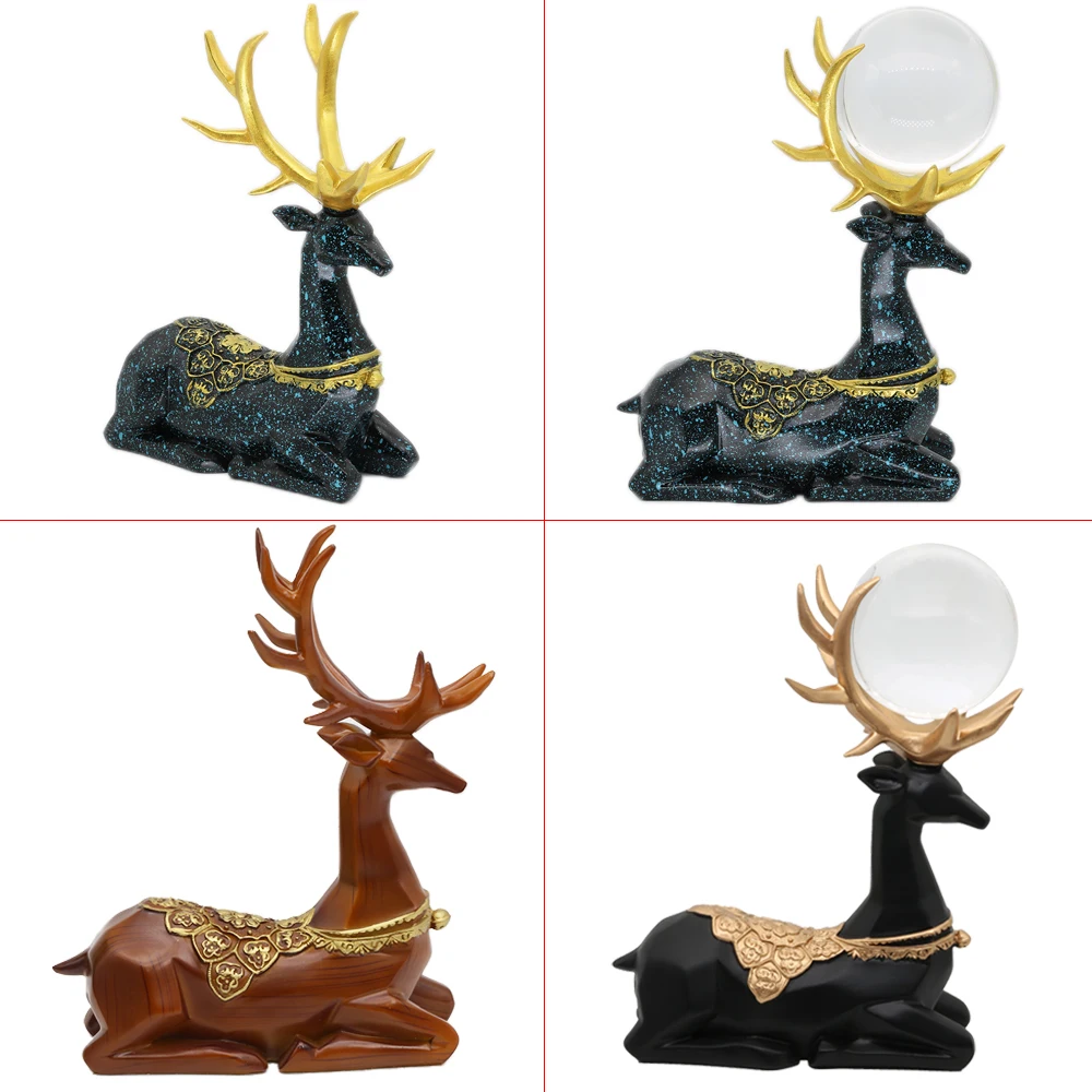 Полимерная Статуэтка оленя стенд для хрустального стекла объектив шар 60 70 мм