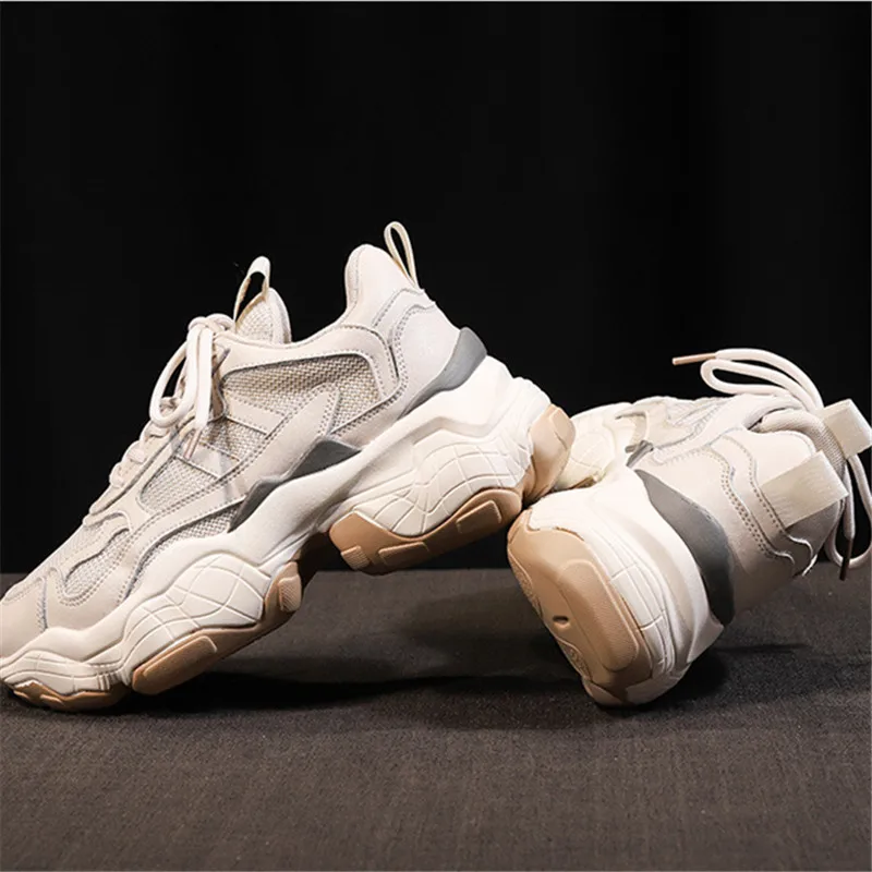 

LZJ New sneakers Women 2019 Spring Fashion Breathable Casual Cozy Flat Shoes platform Shoes Outdoor Ladies Dad Sneakers