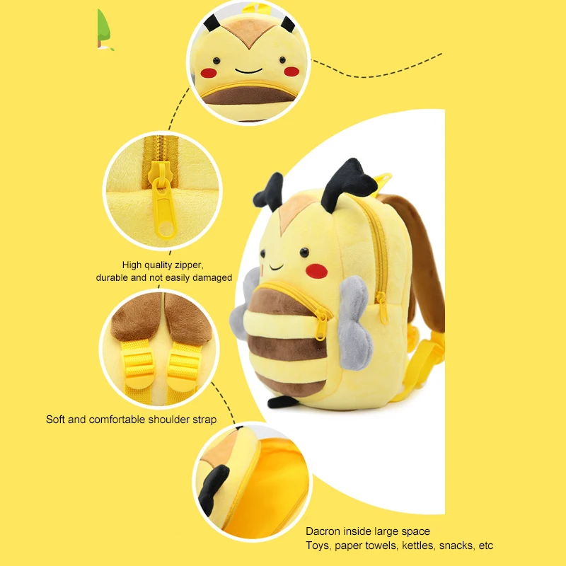 

2021 Children Cartoon Cute Baby Backpack Mini Plush Schoolbag Shoulder Bag Cartoon Plush Children Backpacks
