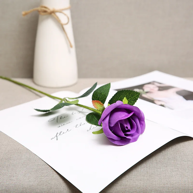 Комплект из 3 предметов: Шелковая Роза искусственная Цветочная DYI lover's или