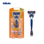Горячая Распродажа Gillette Fusion бритва лезвия и ручка Для Мужчин's уход за кожей лица для бритья волос удобные 5-ти слойной 100% импортированная из Германии лезвия