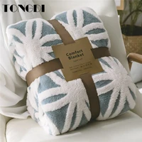 tongdi woolen raschel blanket soft thickened heavy warm elegant two tiered fleece luxury for cover sofa bed bedspread winter
