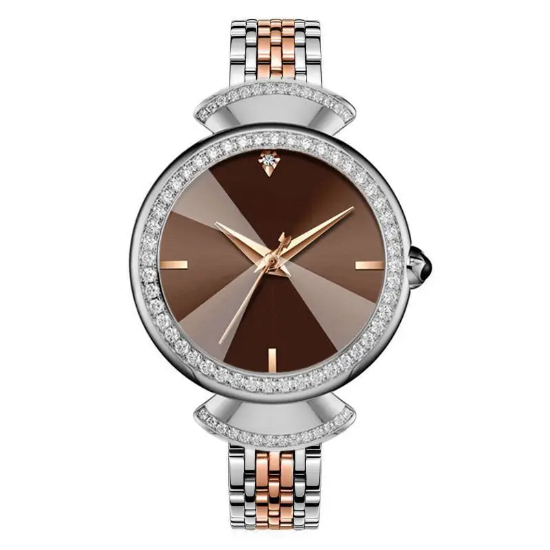 Модные Повседневные кварцевые наручные часы женские роскошный браслет из сплава