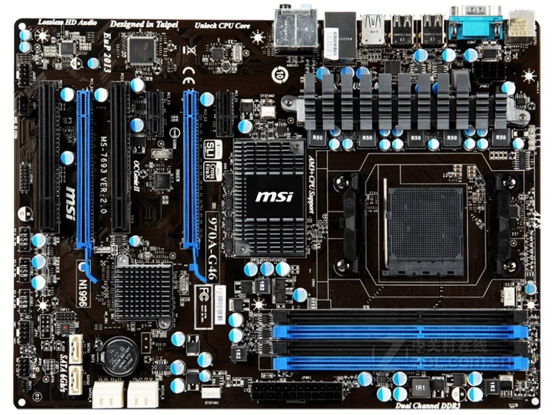 

original motherboard 970A-G46 MS-7693 DDR3 Socket AM3/AM3+ 32GB USB 3.0 970 Desktop motherborad