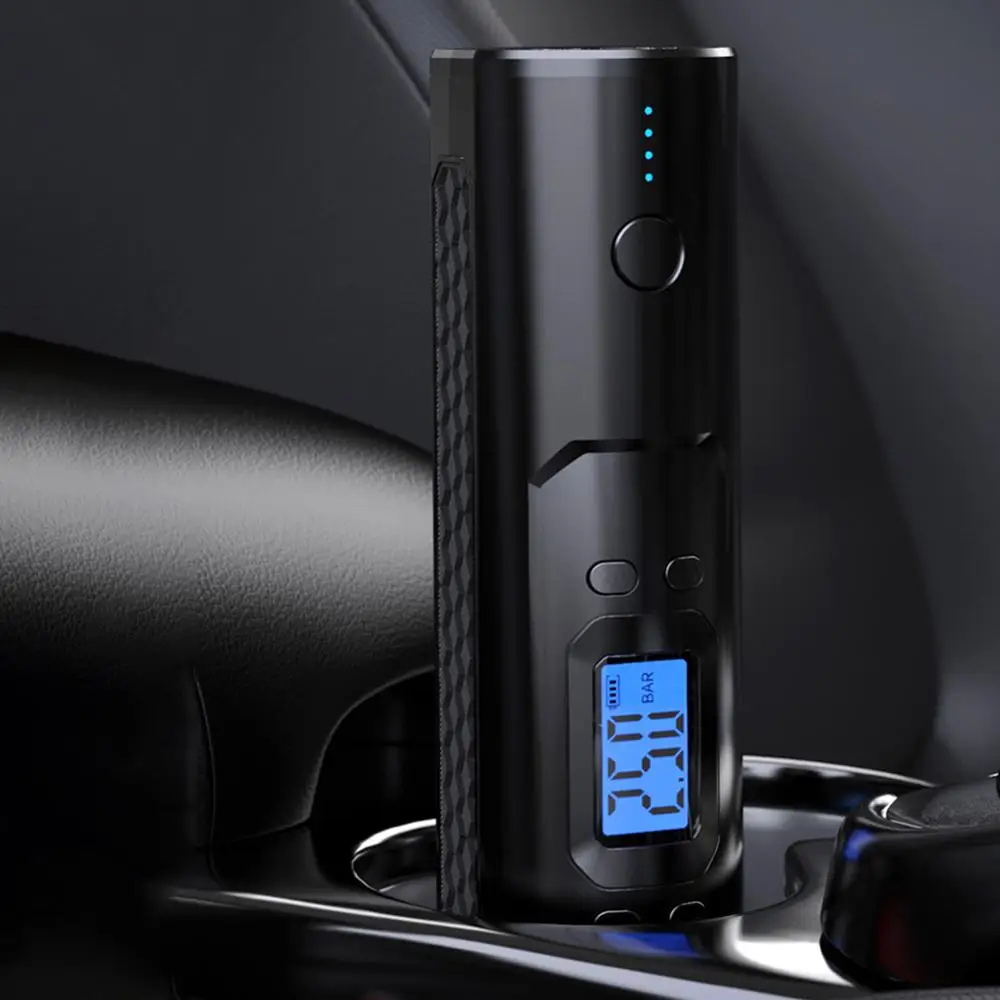Barato Compresor De Aire Portátil Digital LCD, Inflador De Neumáticos Inalámbrico Recargable Con LED, 6000mAh, 25/Min, 12V, 150 PSI